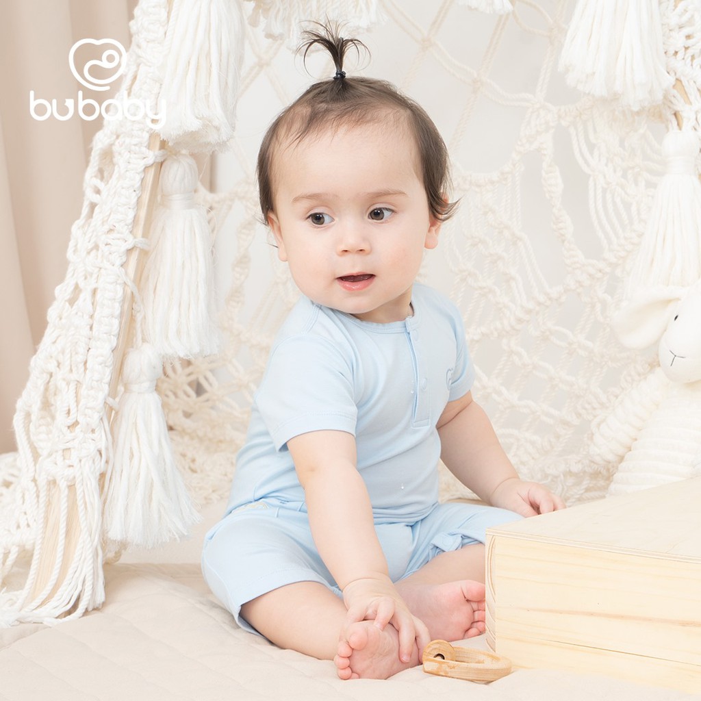 BU Baby - Body 2in1 cúc giữa cho bé - Body BU Bamboo