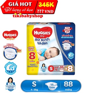 Tã dán sơ sinh huggies s88 - size s88+4 miếng/ s88 - cho bé dưới 4-7 kg