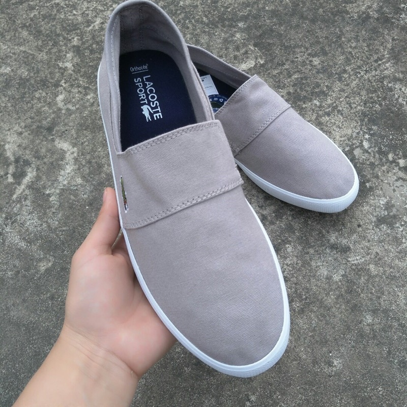 Giày lười da đế mềm cho nam thương hiệu Lacoste cao cấp
