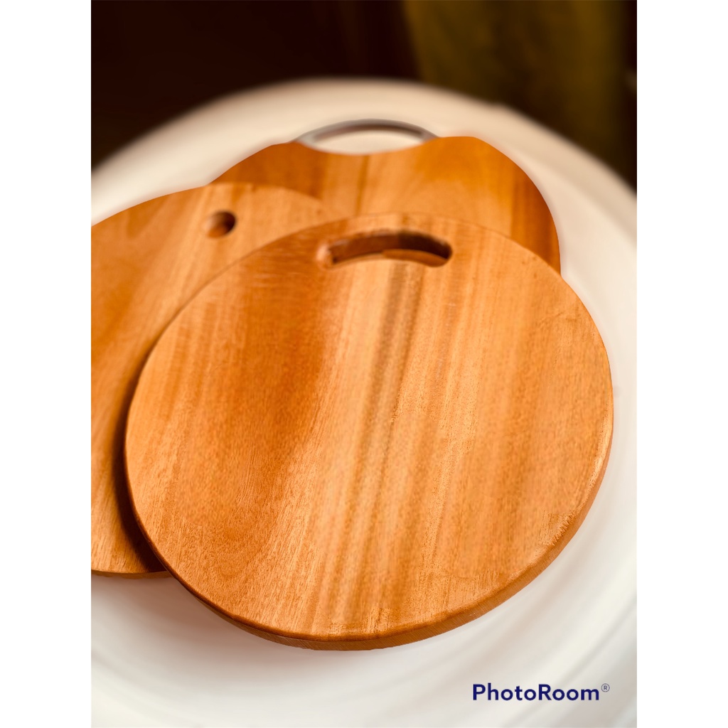 Thớt gỗ xà cừ hình tròn