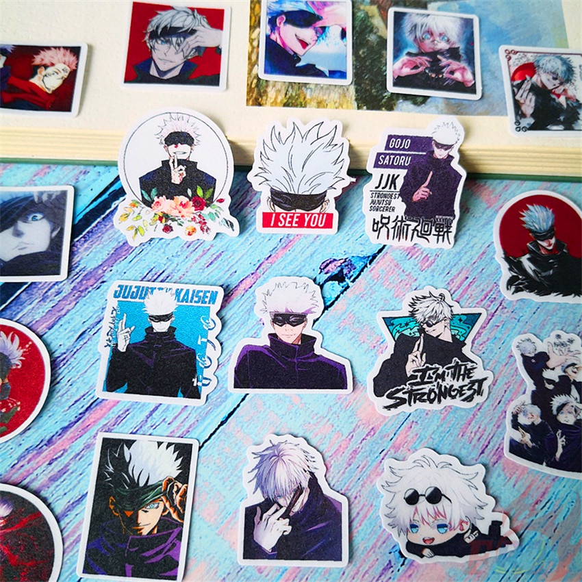Bộ 40 miếng dán trang trí album thủ công in hình Jujutsu Kaisen. Gojo Satoru Q-2