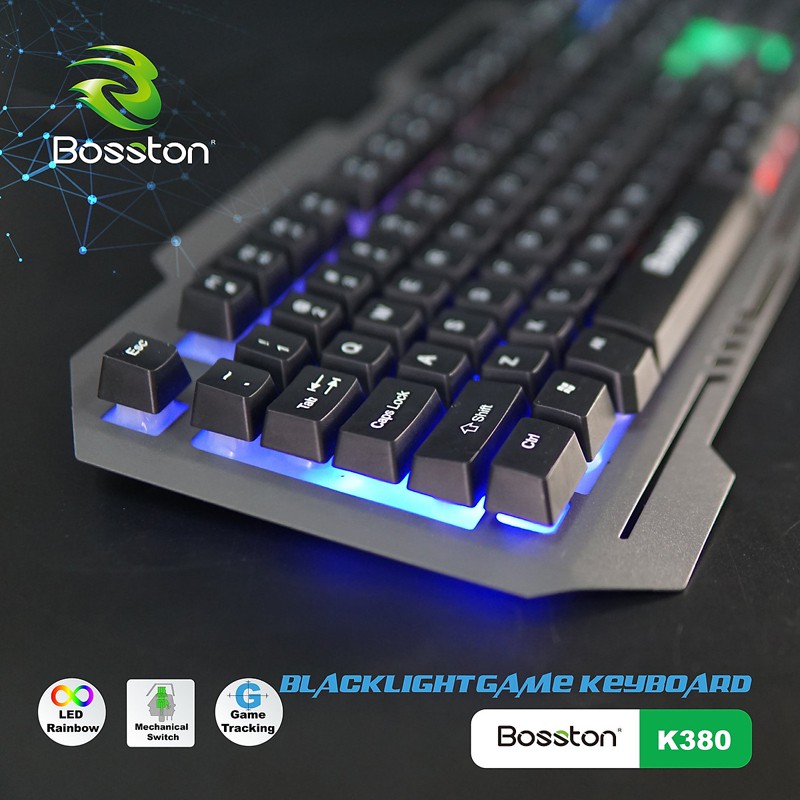 Bàn phím Gaming giả cơ có dây Bosston K380 Led