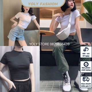 Áo Croptop Cổ TRÒN Form Body