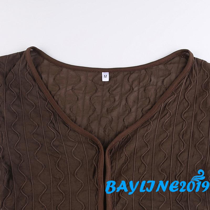 Áo Thun Tay Ngắn Cổ Chữ V Màu Trơn Thời Trang Dành Cho Nữ