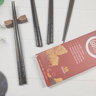 Bộ 10 đôi đũa gỗ cao cấp Nine Plus