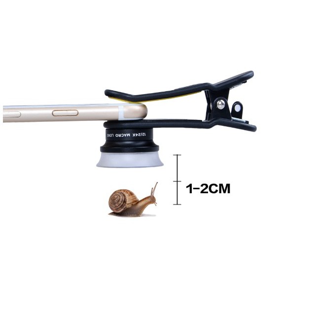 Ống kính Macro 2in1 chuyên nghiệp 12X + 24X (APL-24X) cho điện thoại