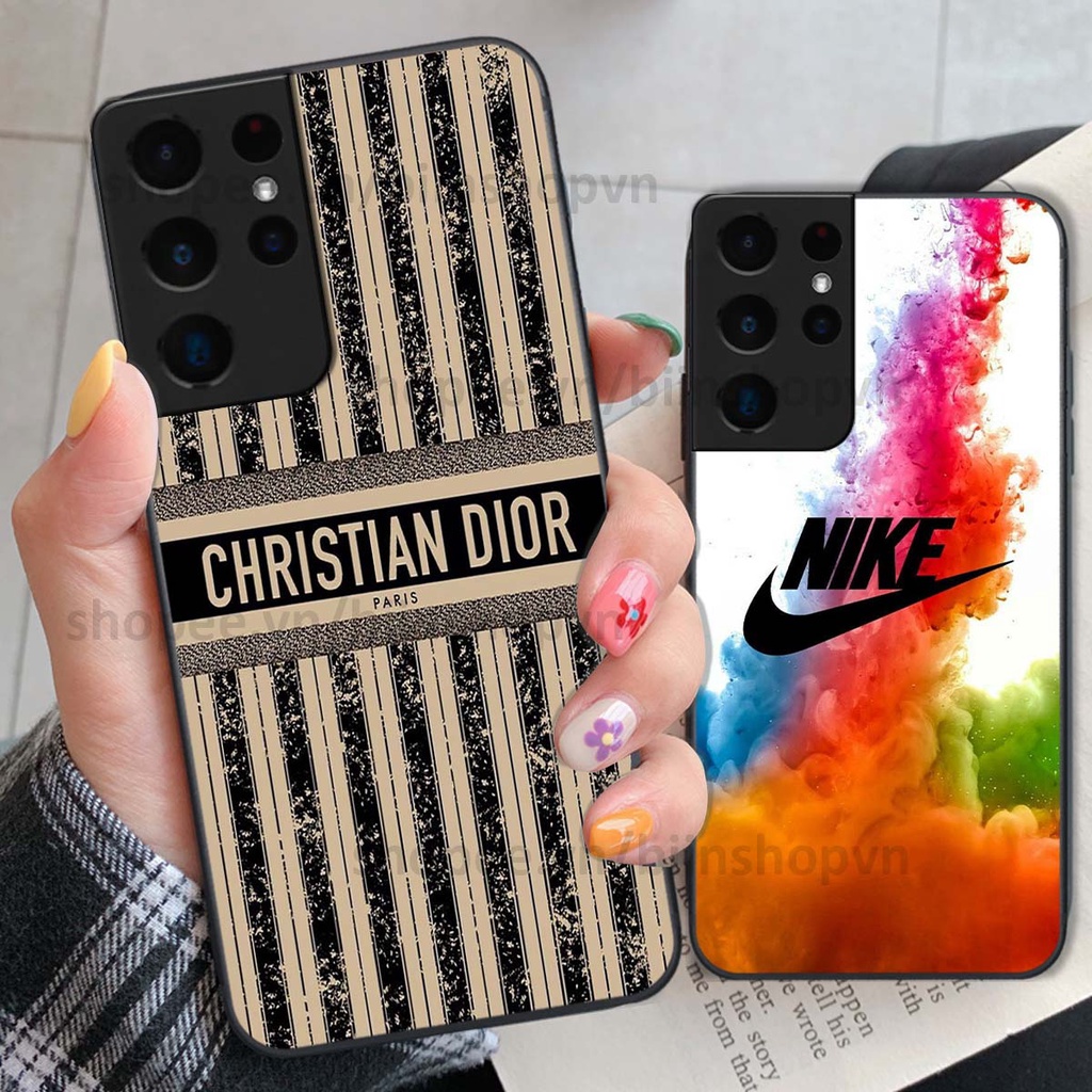 Ốp Samsung S21 Ultra in hình thương hiệu nhiều màu sắc thể thao cá tính thời trang