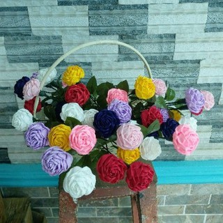 hoa hồng giấy nhún handmade