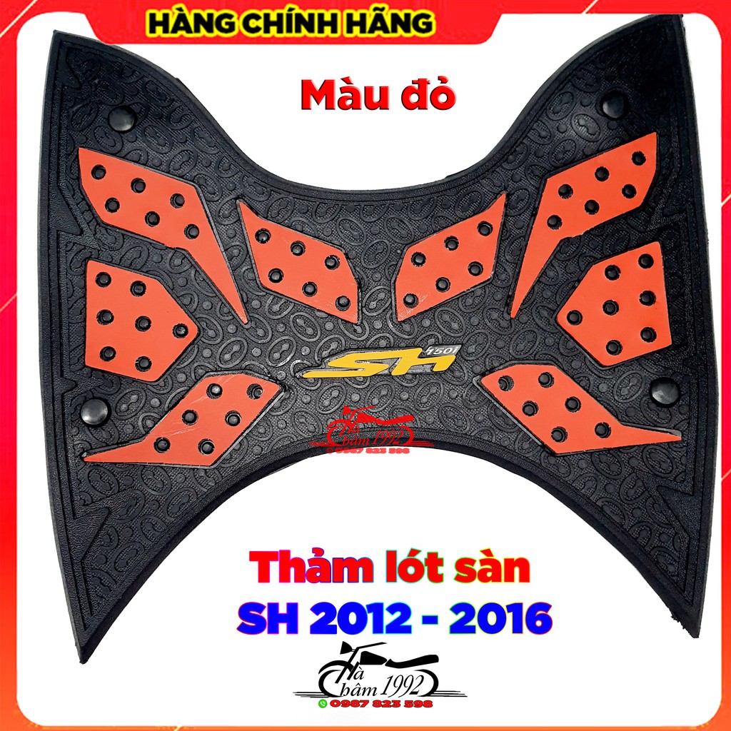 Thảm Để Chân Dành Cho Xe SH Việt Đời 2012, 2013, 2014, 2015, 2016 Chất Liệu Cao Su Tổng Hợp;Thảm Lót Chân SH Kiểu Thái