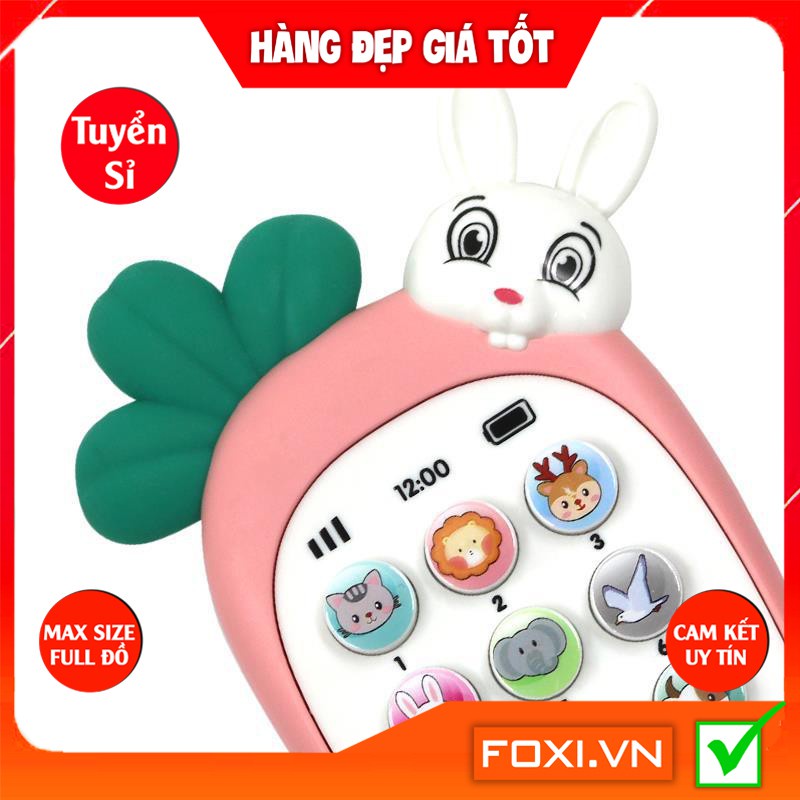 Điện thoại cà rốt củ cải thỏ đáng yêu phát nhạc cho bé Đồ chơi thông minh phát triển 2X MART