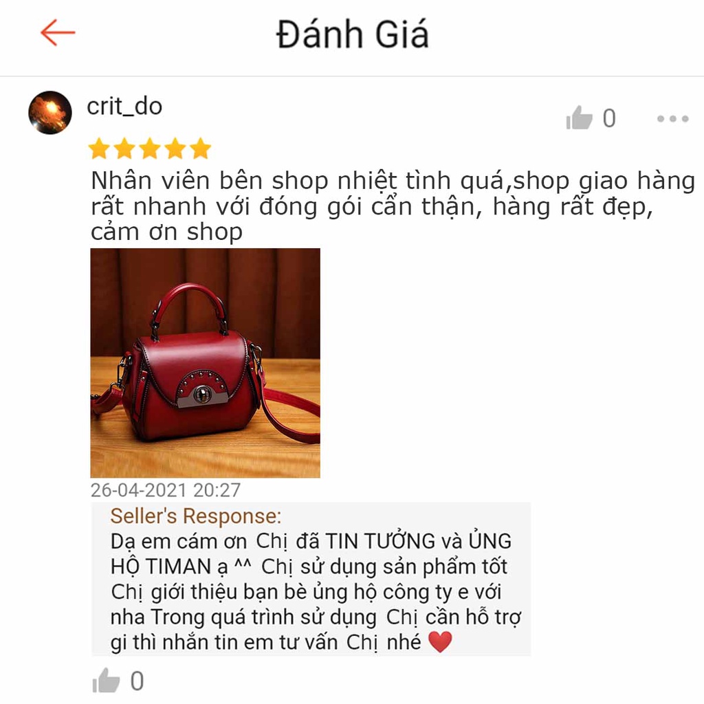 Túi xách nữ đeo chéo TIMAN TC69 thời trang sành điệu bảo hành 1 năm