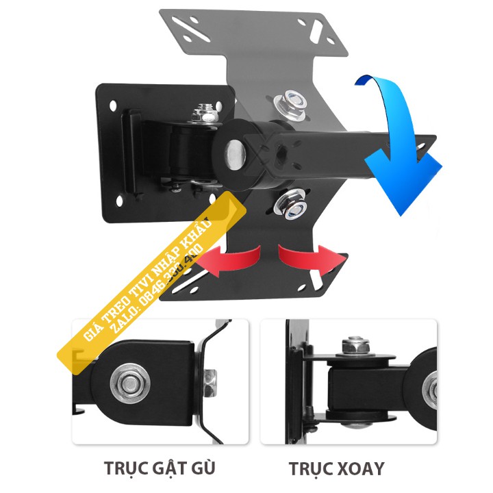 [Trục Thép] Giá Treo Màn Hình Máy Tính F03 14 - 17 - 19 - 23 - 27 - 29 - 32 Inch - Giá Treo Tivi Quay 360 Độ