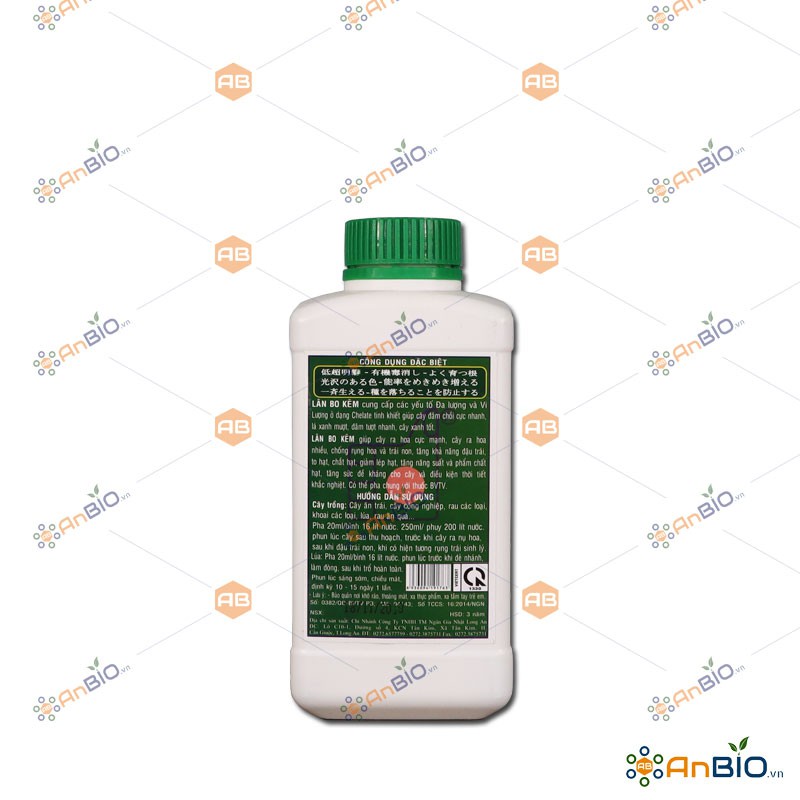 Phân Bón Lá NPK LÂN BO KẼM Chai 480ml DƯỠNG HOA, TRÁI, HẠT - B3.1004