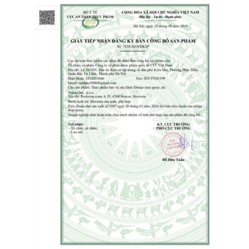 Dimao vitamin D3 dạng xịt