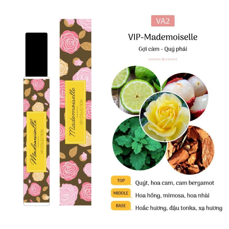 Tinh Dầu Nước Hoa nữ Coco Mademoiselle 12ml. Sang trọng, quý phái. Chai dạng lăn/dạng xịt