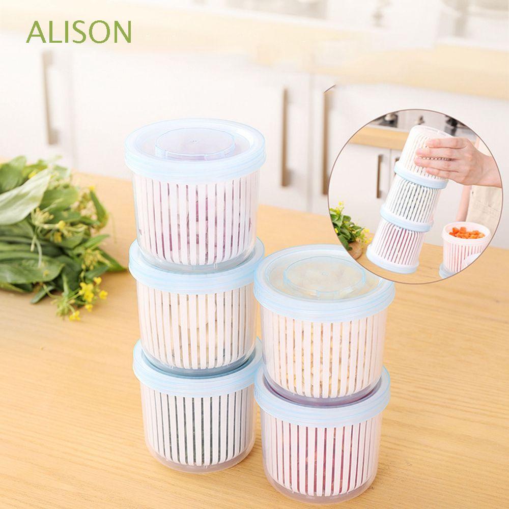 Hộp nhựa đựng hành tỏi có nắp đậy bảo quản trong tủ lạnh sử dụng tiện lợi