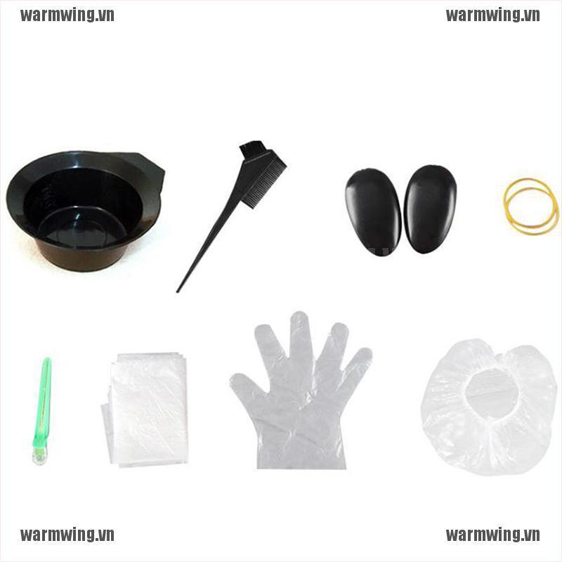Bộ 8 Dụng Cụ Tô Nhuộm Tóc Gồm Bát + Găng Tay + Lược + Tô Đựng Thuốc Nhuộm Tóc Tiện