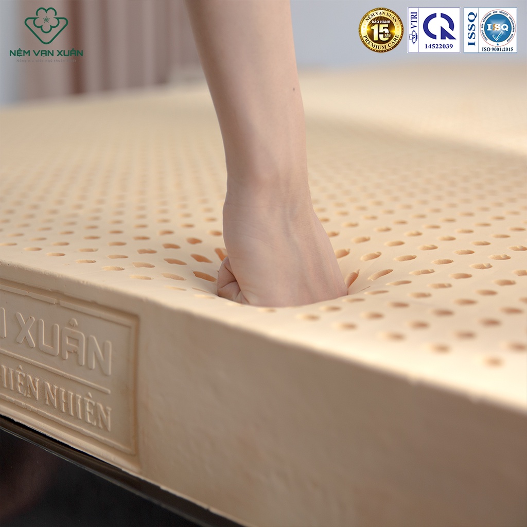 Nệm Cao Su Thiên Nhiên 100% Vạn Xuân Lotus Signature Nguyên Khối 100% Cao Su Thiên Nhiên Phù Hợp Với Người Đau Lưng