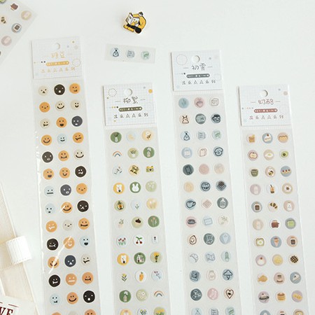 &lt;Video Review&gt; Bộ Tấm Miếng Sticker Hình Dán Icon Cute Trang Trí Sổ Tay Mohamm Điện Thoại Vở Khay Đựng Bút M020