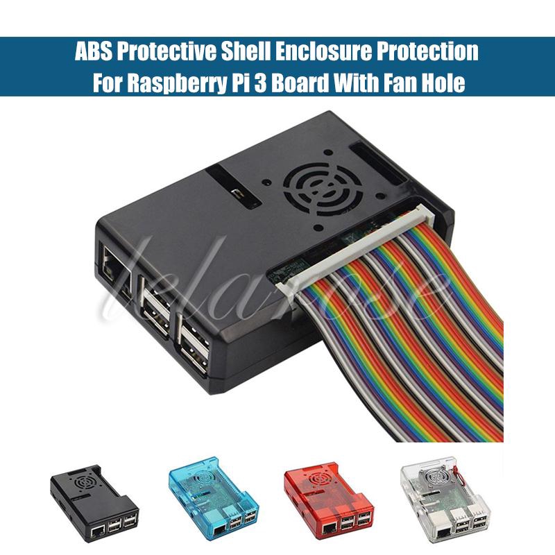 ABS Protective Shell Enclosure Protection For Raspberry Pi 3 Board With Fan Hole