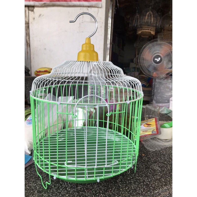 Lồng chim cu gáy tròn 35cm kèm khay phân