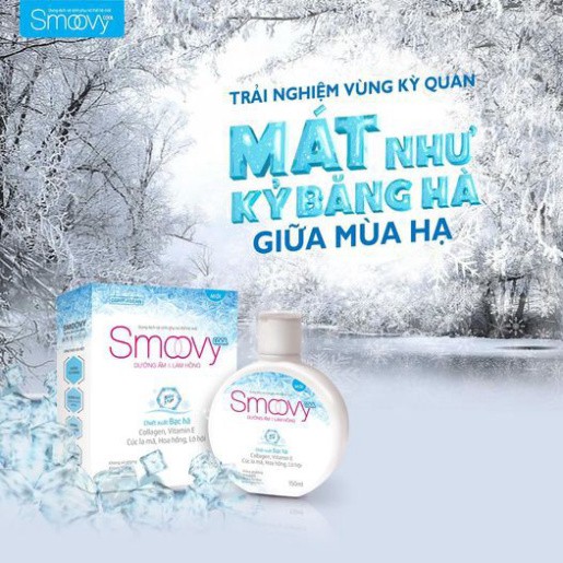 Dung dịch vệ sinh phụ nữ Smoovy Cool mát lạnh– Giúp thơm hồng se khít (Lọ 150ml)