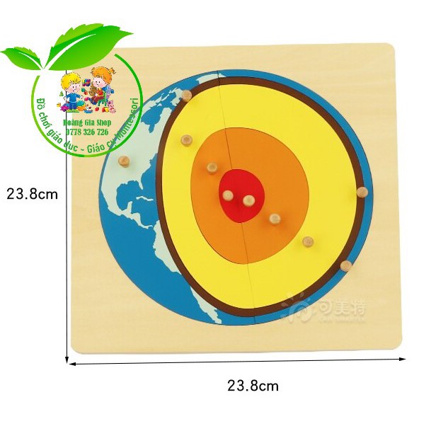 Tranh ghép sinh học Montessori - Lõi trái đất (Solar Core Puzzle)