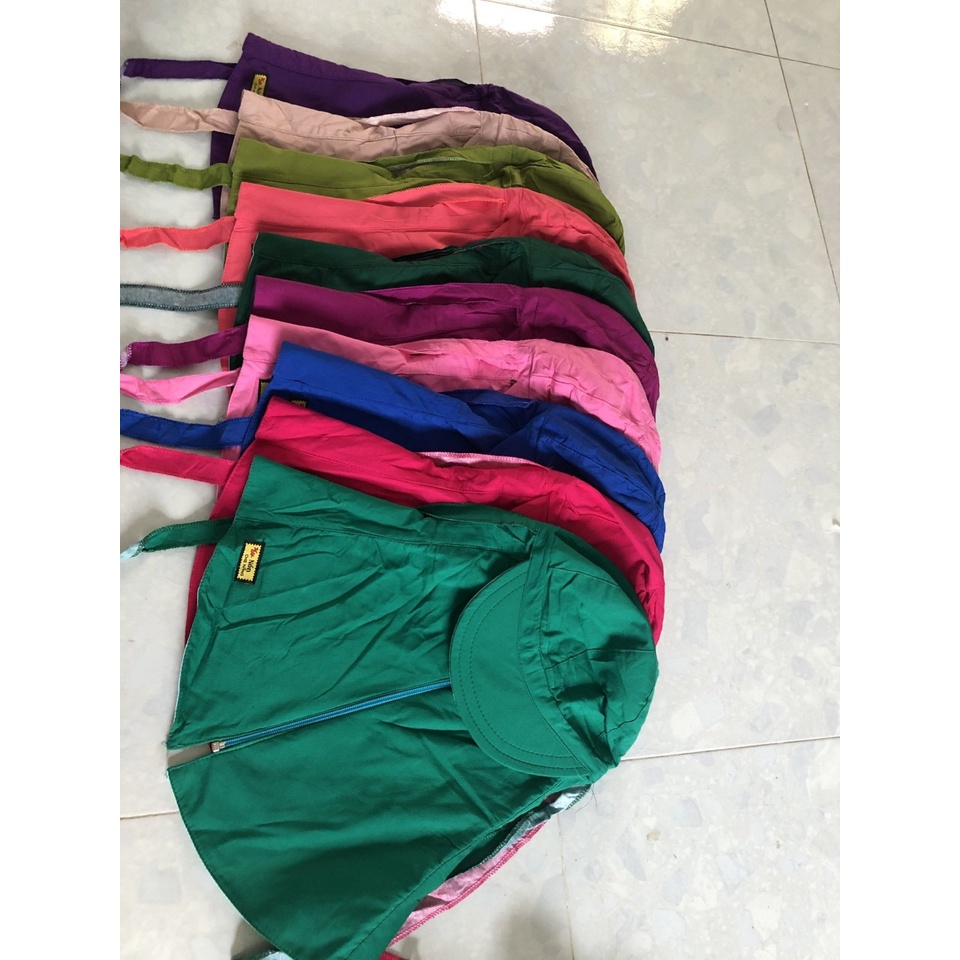 Khẩu trang nón Dy Ngọc chất liệu cotton màu thoáng mát đội kèm mũ bảo hiểm thích hợp mọi thời tiết