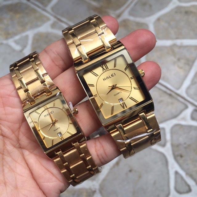 Đồng Hồ Nam HALEI H2 Khung Thép Mạ Vàng Cao Cấp Mặt Vuông Lịch Lãm  Sang Trọng Chống Nước Chống Xước Hiệu Quả | BigBuy360 - bigbuy360.vn
