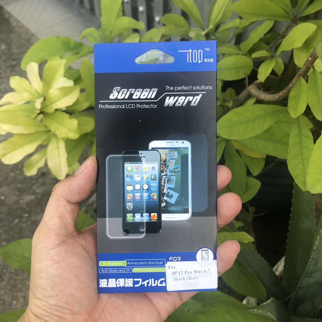 [ iP 12 SERIES ] - Miếng Dán TRong Mặt Lưng Không Viền Cho iPhone 12Mini, 12 - 12Pro, 12Pro Max - Tặng Kèm Bộ Khăn Lau