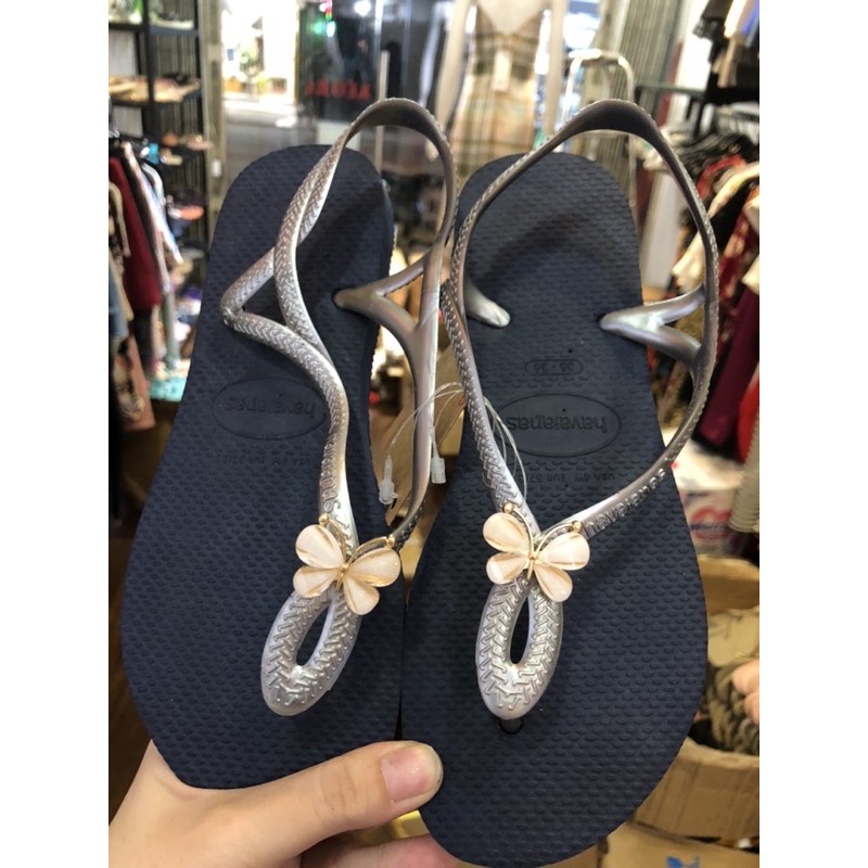 Sandan luna havaianas hàng chính hãng , màu xanh quai bạc