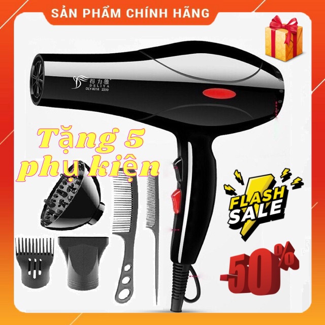 Máy sấy tóc công suất lớn tạo kiểu DELIYA chính hãng , máy khò tóc 2 chiều nóng lạnh 2200w bảo hành 12 tháng