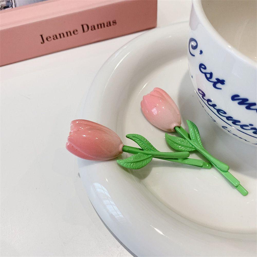 Kẹp Tóc Hình Hoa Tulip Đơn Giản Dễ Thương Cho Nữ