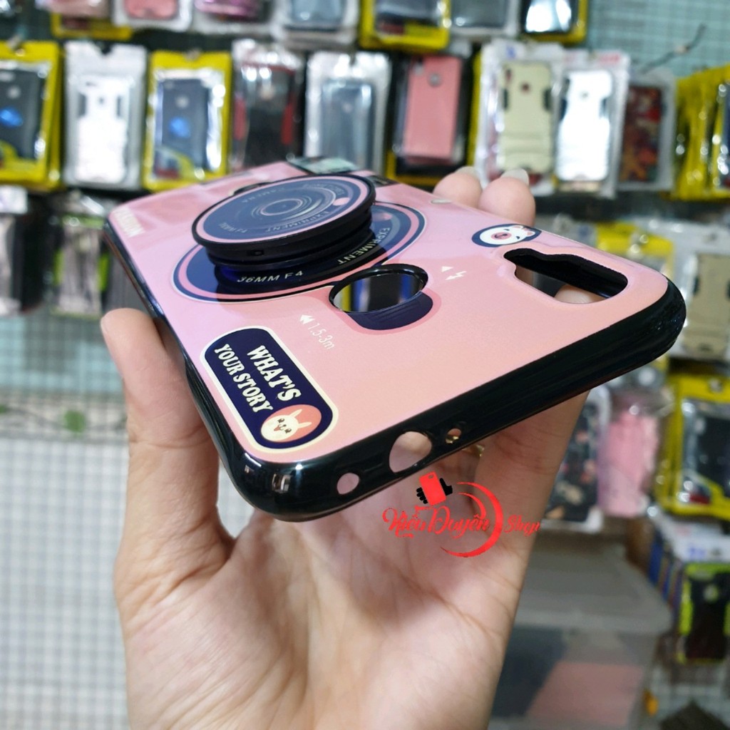 Ốp lưng Xiaomi Redmi Note 7 hình máy ảnh kèm giá đỡ và dây đeo