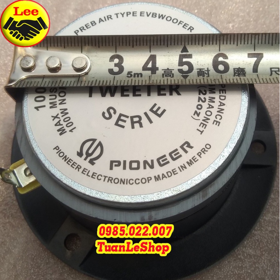 HAI CỦ LOA TREBLE PIO NEEER  MÀNG NANO KÈM TỤ 3.3MF TỐT - LOẠI 3 LỖ VÍT PIONEER P8802