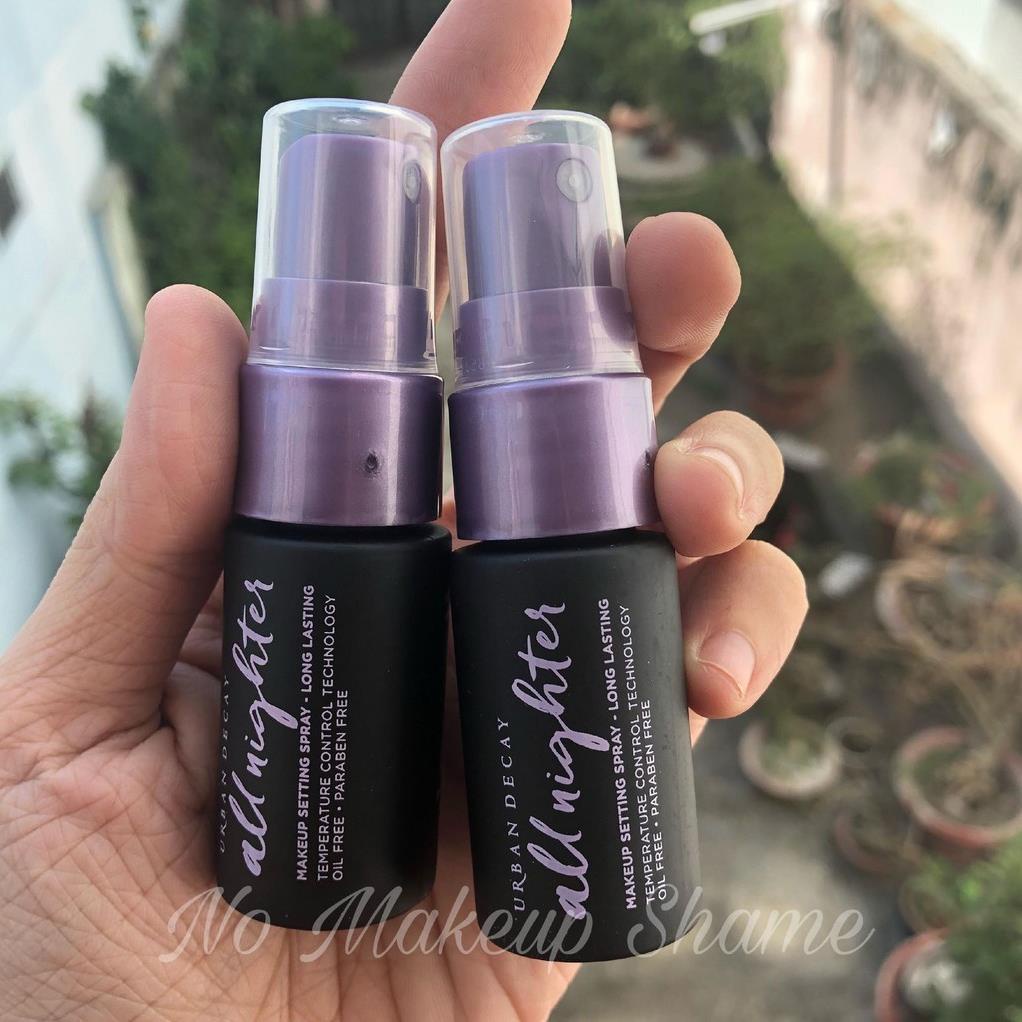 XỊT SET MAKEUP ĐÌNH ĐÁM URBAN DECAY ALLNIGHTER FINISHING SETTING SPRAY MINISIZE