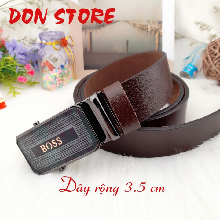 [HOT] Thắt Lưng Nam Da Bò Thật Mẫu Mới 2021 Kiểu Khóa Lăn Chất Liệu Hợp Kim Thép Chống Gỉ (BH 1 NĂM)