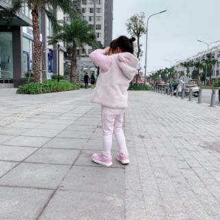 Quần kaki hồng bé gái