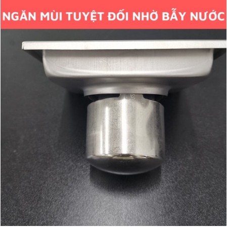 Ga Thoát Sàn Ngăn Mùi Inox 304 FOXIS T218, Phễu Thoát Sàn Nhà Tắm Đặt Âm Nên Gạch, Thoát Nước Nhanh, Ngăn Mùi