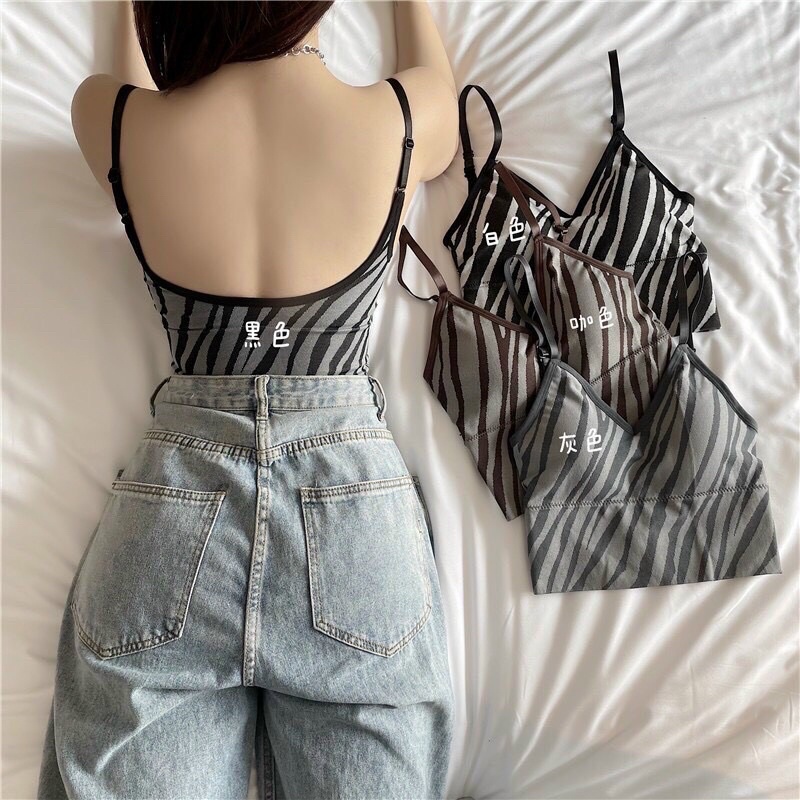 [Rẻ Vô Địch] Áo Bra Nữ Cotton Tăm Khoét Lưng Siêu Hot (Kèm Video Thật )