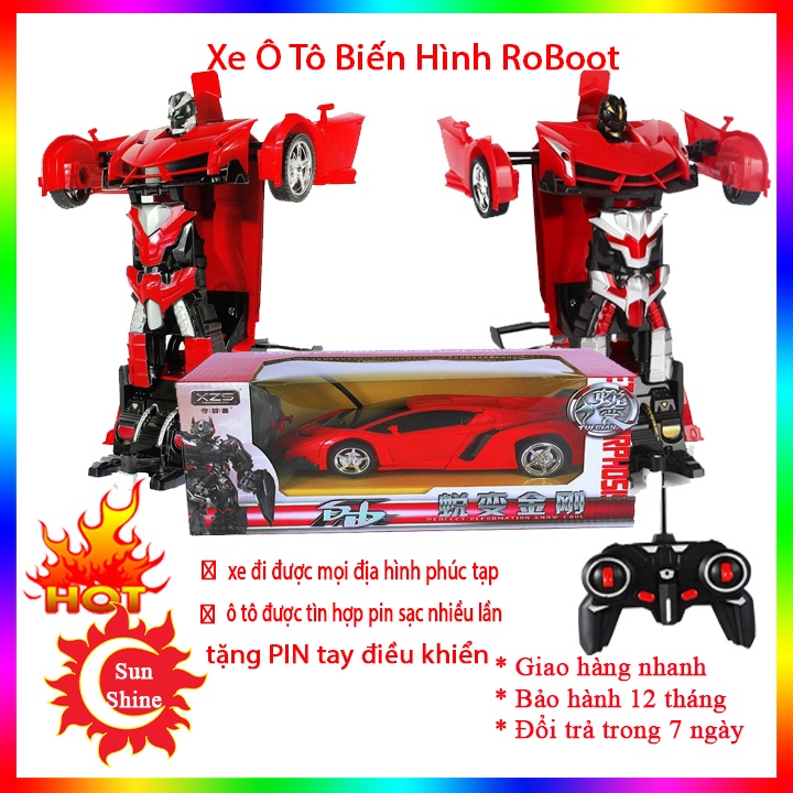 Đồ Chơi Điều Khiển Từ Xa, Ô Tô Biến Hình Rô Bốt, Xe Hơi Đồ Chơi, Tích Hợp Pin Sạc điện, thế hệ mới