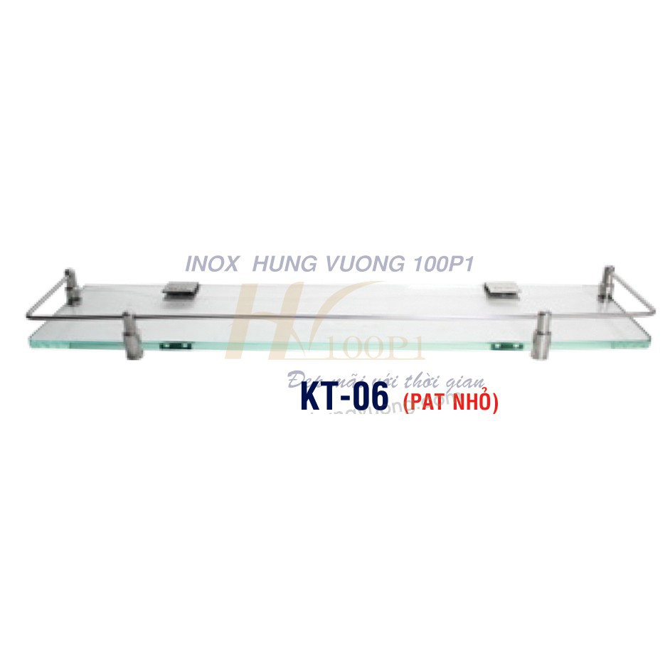 Kệ Kiếng Cường Lực Thanh Ngang Inox 304 KT 06
