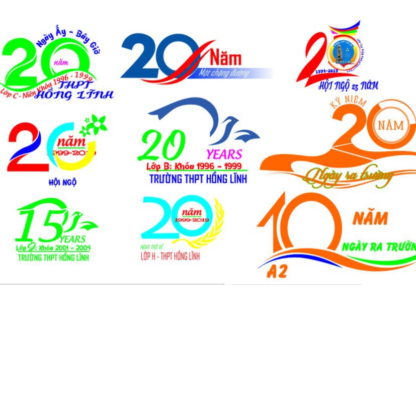 Mẫu logo kỷ niệm 10 , 20 ,25... năm | Shopee Việt Nam