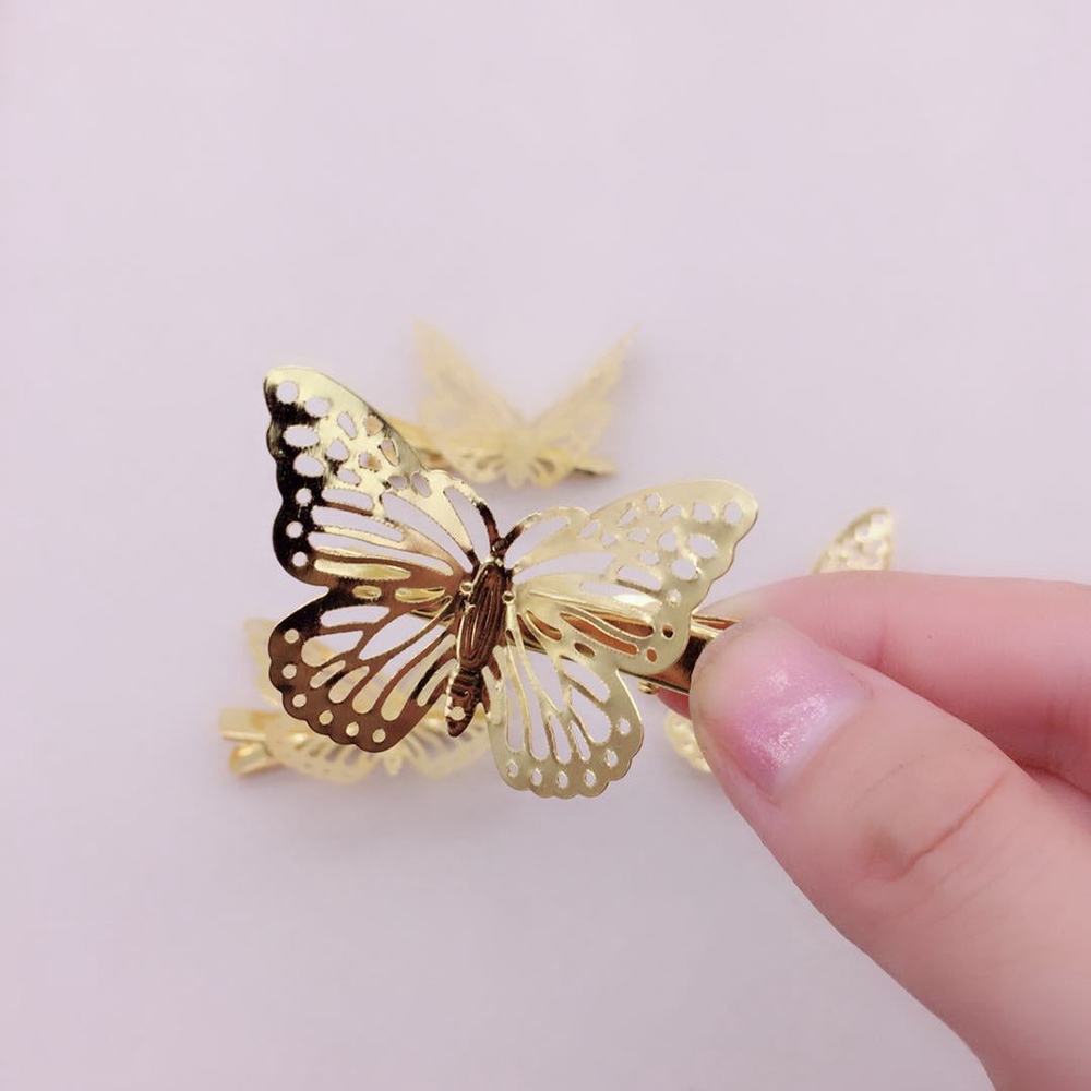 SOMEDAYZL Lace Wedding Colorful Yarn Butterfly Hairpin