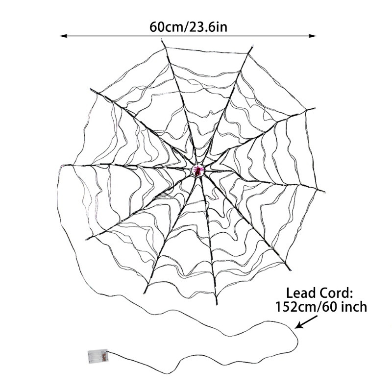 Dây Đèn Led Hình Lưới Nhện Trang Trí Halloween