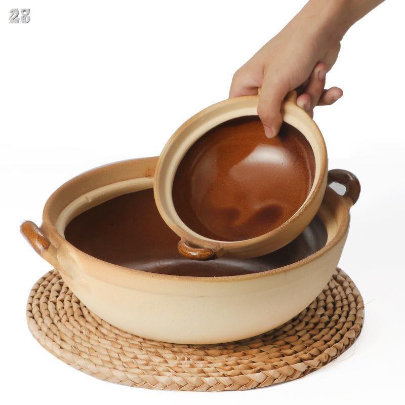 ♂﹍✇28B> Nồi đất truyền thống sét đặc biệt xửng gia đình một tay cầm nhỏ soong có Kiểu cũ Quảng Đông Ngói nông