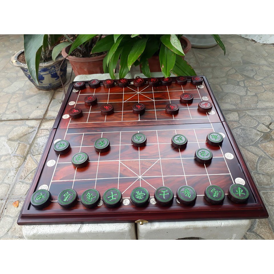 Bộ Bàn Cờ Tướng Gỗ Trắc Cao Cấp
