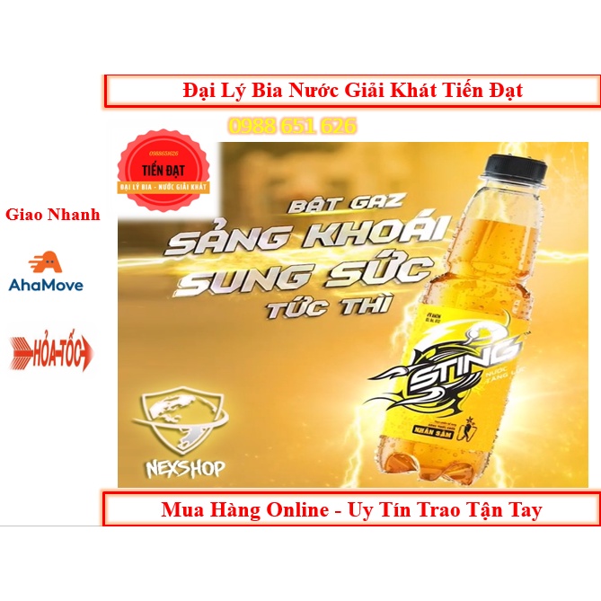 [HCM] [ UỐNG LÀ GHIỀN] - GIẢM THÊM 10K - LỐC 6 CHAI STING VÀNG NHÂN SÂM 330ML