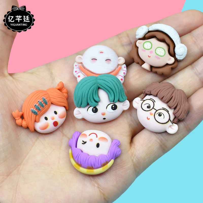 Set 10 Phụ Kiện Trang Trí Điện Thoại/Kẹp Tóc/Kính Mát Hình Avatar Bằng Nhựa Dễ Thương