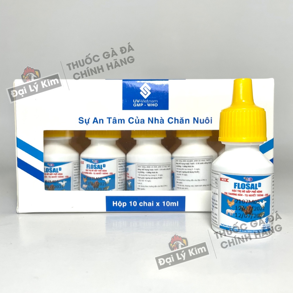 Thuốc trị khò khè cho gà, hen gà Flosal, chai 10ml